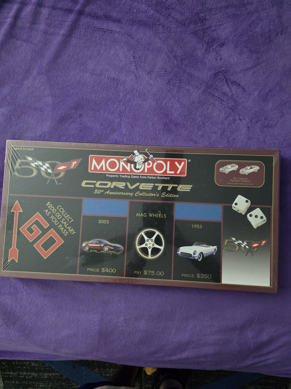 Monopoly Corvette 50th Anniversary Edition Board Game - Black